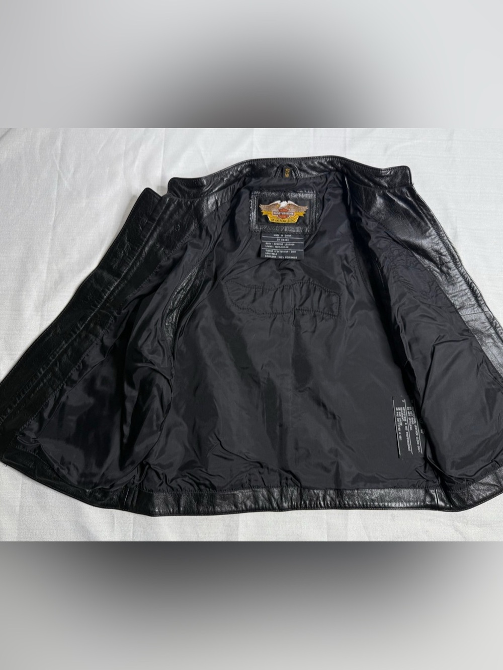 VINTAGE Authentic Harley-Davidson Black Leather Vest Womens Size Small - Picture 12 of 12